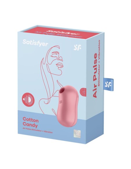 Cotton Candy Succionador de Clitoris y Vibrador Light Red