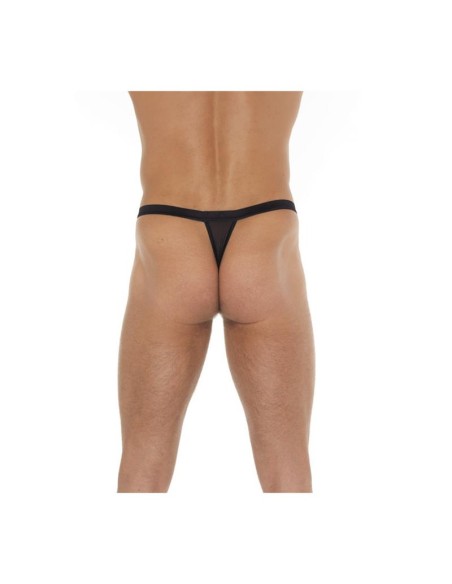 Tanga con Tiras Negro y Leopardo Talla unica