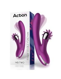 No Two Vibrador Movimiento Finger y Rueda Estimuladora