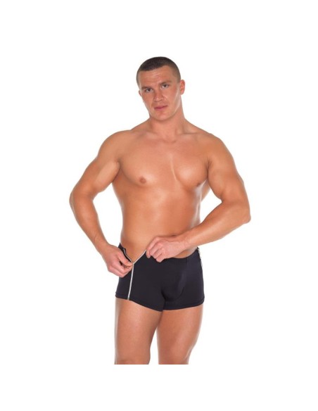 Pantalones Cortos con 2 Cremalleras Negro Talla Unica