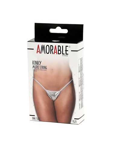Micro Tanga Plateado Talla Unica
