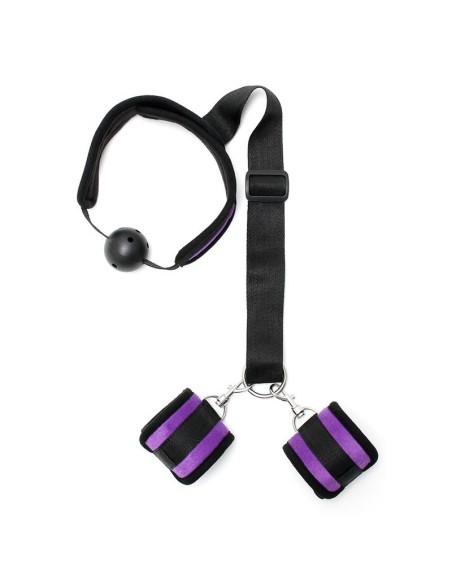 Set Mordaza y Esposas Purpura