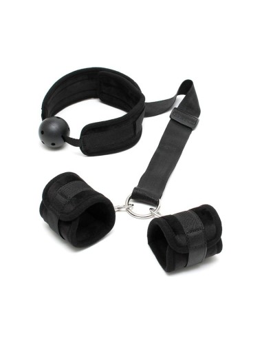 Set Mordaza y Esposas Negro