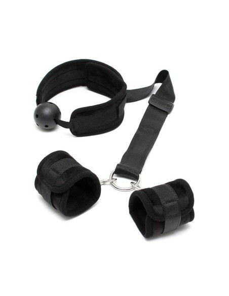 Set Mordaza y Esposas Negro