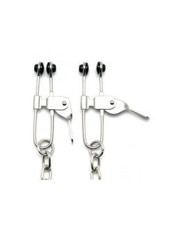 Pinzas Pezones Cadena Metal 2