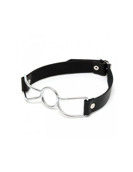Mordaza Forma Anillo Metal y Cuero