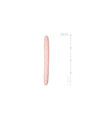 Dildo Doble Flexible Silicona Natural 40 cm