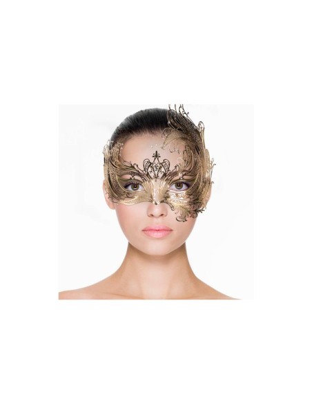 Mascara de Metal Asimetrica Dorada