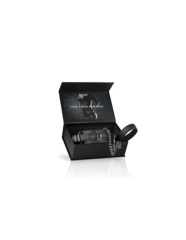 Collar con Correa Negro