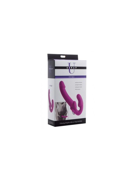 Evoke Vibrador Doble Sin Arnes Purpura