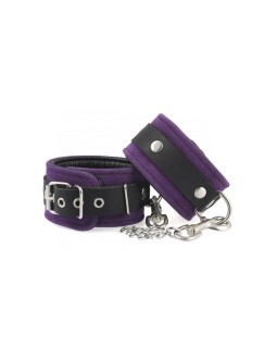 Esposas Cuero Morado Ajustables 2