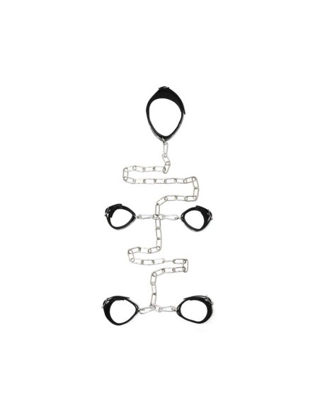 Ataduras Cuello Manos y Pies Cuero y Metal