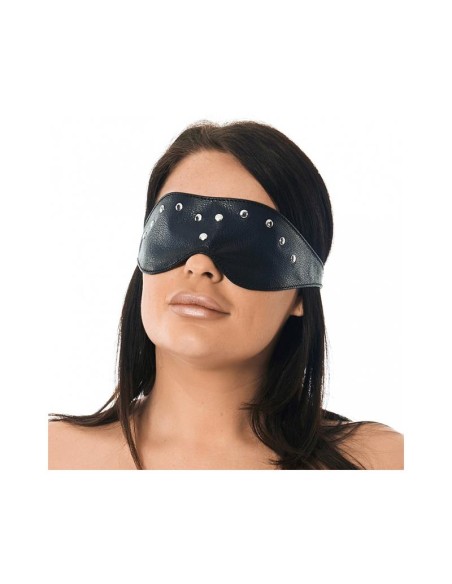 Antifaz Cuero con Tachuelas Ajustable