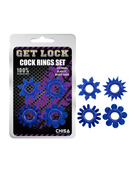 Set de Anillos para el Pene Azul
