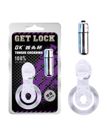 Anillo Vibrador para el Pene The Tongue Transparente