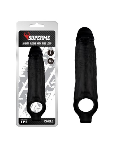 Funda para el Pene con Sujecion para los Testiculos Mighty Negro