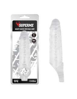 Funda para el Pene con Sujecion para Testiculos Mighty Transparente