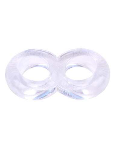 Anillo para el Pene Doble Duo Cock 8 Transparente