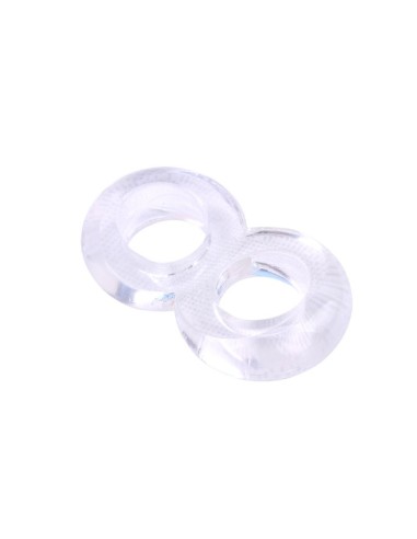 Anillo para el Pene Doble Duo Cock 8 Transparente