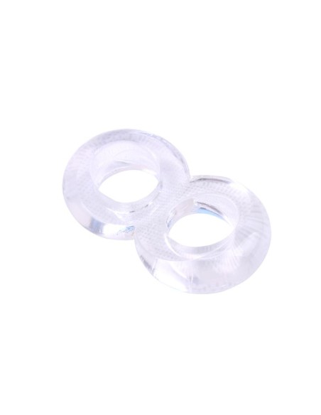 Anillo para el Pene Doble Duo Cock 8 Transparente