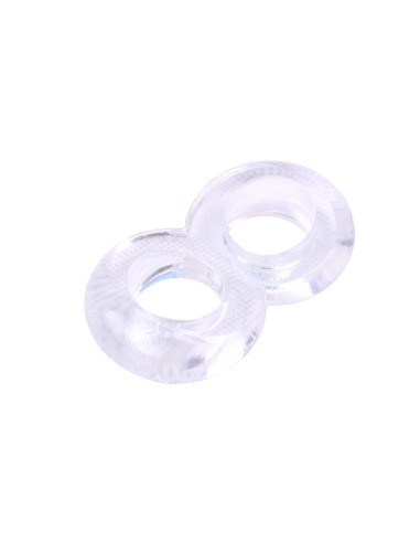Anillo para el Pene Doble Duo Cock 8 Transparente