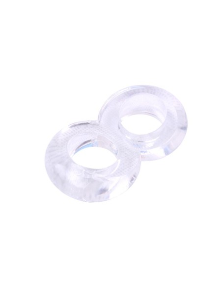 Anillo para el Pene Doble Duo Cock 8 Transparente