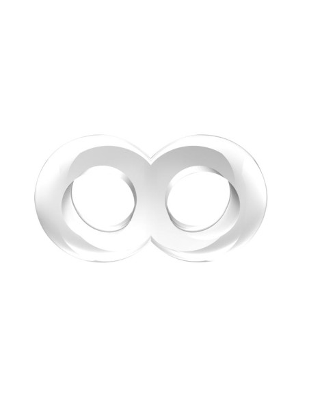 Anillo para el Pene Doble Duo Cock 8 Transparente