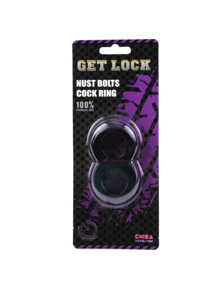 Anillo para el Pene Doble Duo Cock 8 Negro