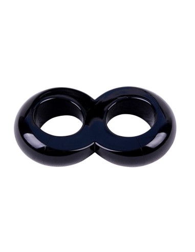 Anillo para el Pene Doble Duo Cock 8 Negro