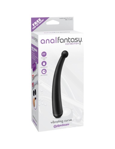 Plug Anal con Curva y Vibracion Color Negro