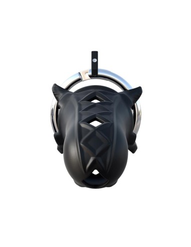 Fantasy C Ringz Jaula de Bloqueo extremo de Silicona Color Negro