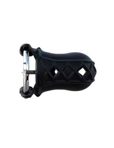 Fantasy C Ringz Jaula de Bloqueo extremo de Silicona Color Negro