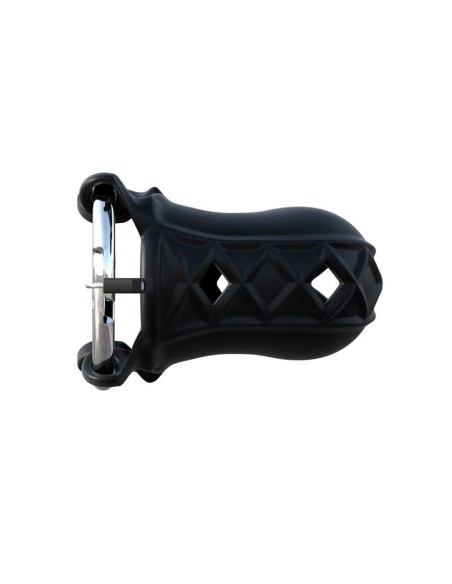 Fantasy C Ringz Jaula de Bloqueo extremo de Silicona Color Negro