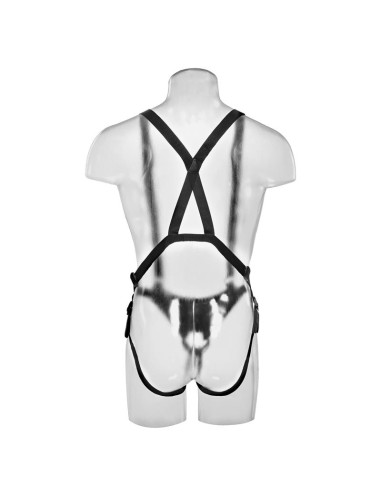 Arnes con Tirantes y Dildo Hueco 10 Color Natural