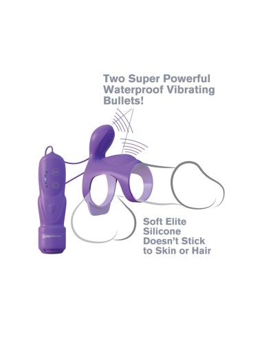Fantasy C Ringz Anillo Vibrador para Parejas Ultimate Cage Purpura