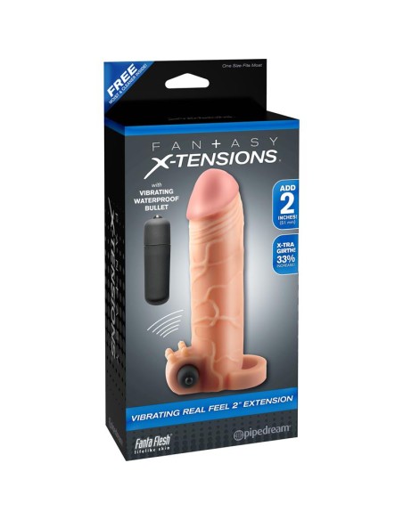 Fantasy X tensions Vibrador Real Feel de 51 cm con Extension Color Natural
