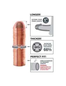 Fantasy X tensions Mega 254 cm Extension de Pene Color Natural 2