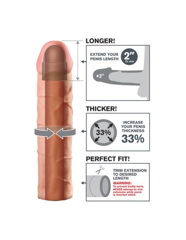 Fantasy X tensions Perfect 51 cm Extension de Pene Color Natural