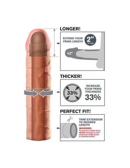 Fantasy X tensions Perfect 51 cm Extension de Pene Color Natural