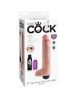 Pene Eyaculador con Testiculos 10 Color Natural 2