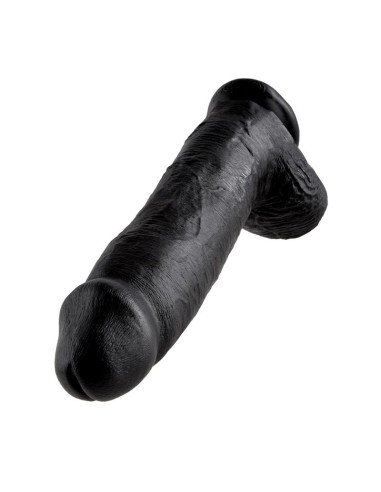 Pene con Testiculos de 12 Color Negro