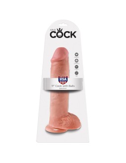 King Cock Pene con Testiculos de 11 Color Natural 2
