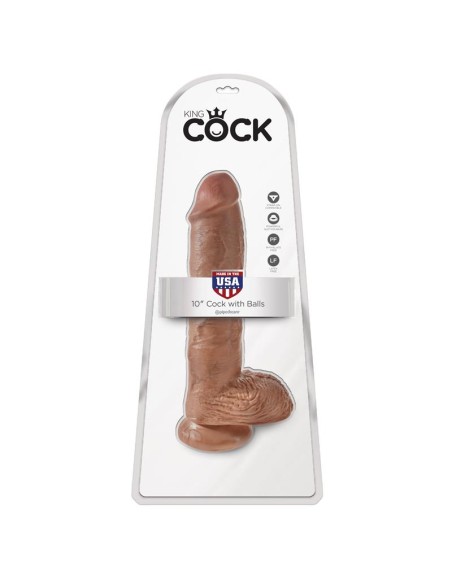 King Cock Pene con Testiculos de 10 Bronceado