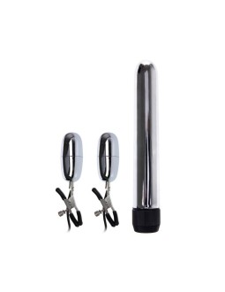 Baile Set Bala Vibrador y Pinzas para Pezones con Vibracion Turbo