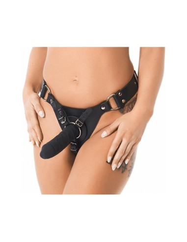 Arnes Ajustable de Cuero con 3 Anillos