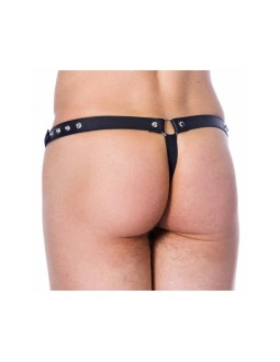 Tanga de Cuero Ajustable con Abertura 2