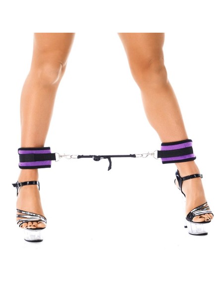 Rimba Bondage Play Esposas para Tobillos Con Correa Elastica Color Purpura