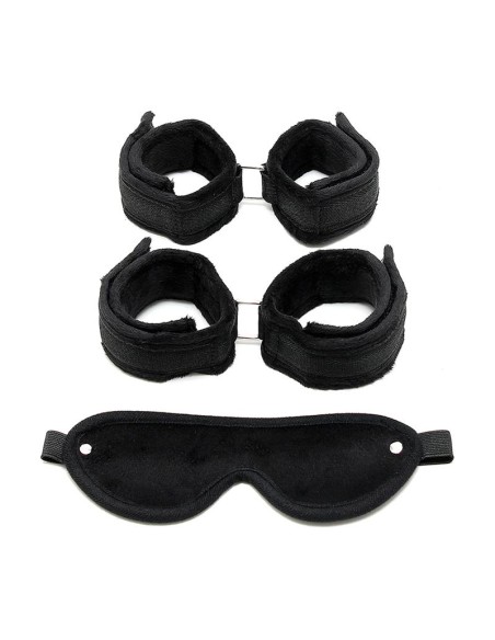 Rimba Bondage Play Set de Esposas para Munecas y Tobillos Color Negro
