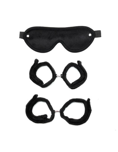 Rimba Bondage Play Set de Esposas para Munecas y Tobillos Color Negro