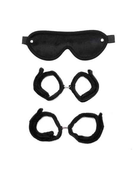 Rimba Bondage Play Set de Esposas para Munecas y Tobillos Color Negro